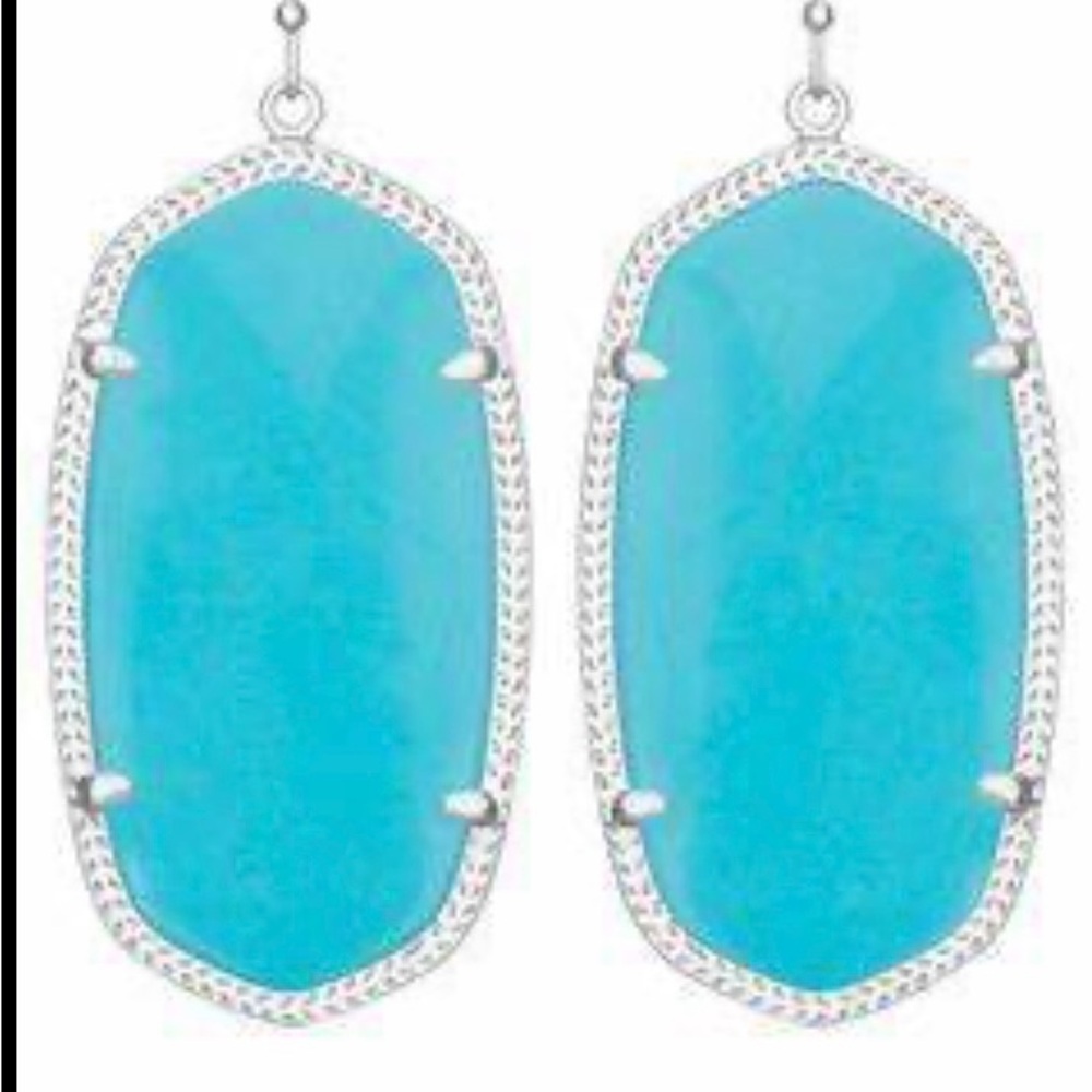 Kendra Scott Danielle Silver and Turquoise Earrings